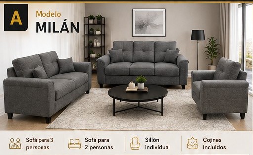 Sala Milán gris Oxford